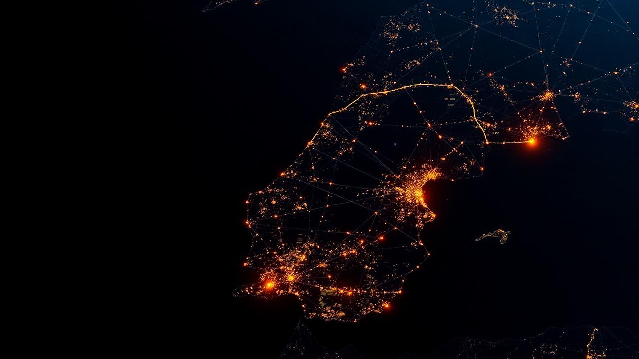 Mapa de Portugal com presença nacional
